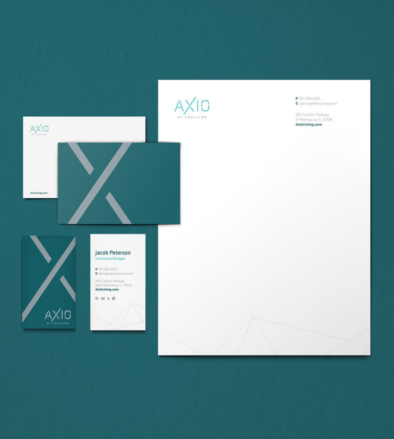 An example of multifamily marketing materials we designed for our client as part of our multifamily branding services at Criterion.B.