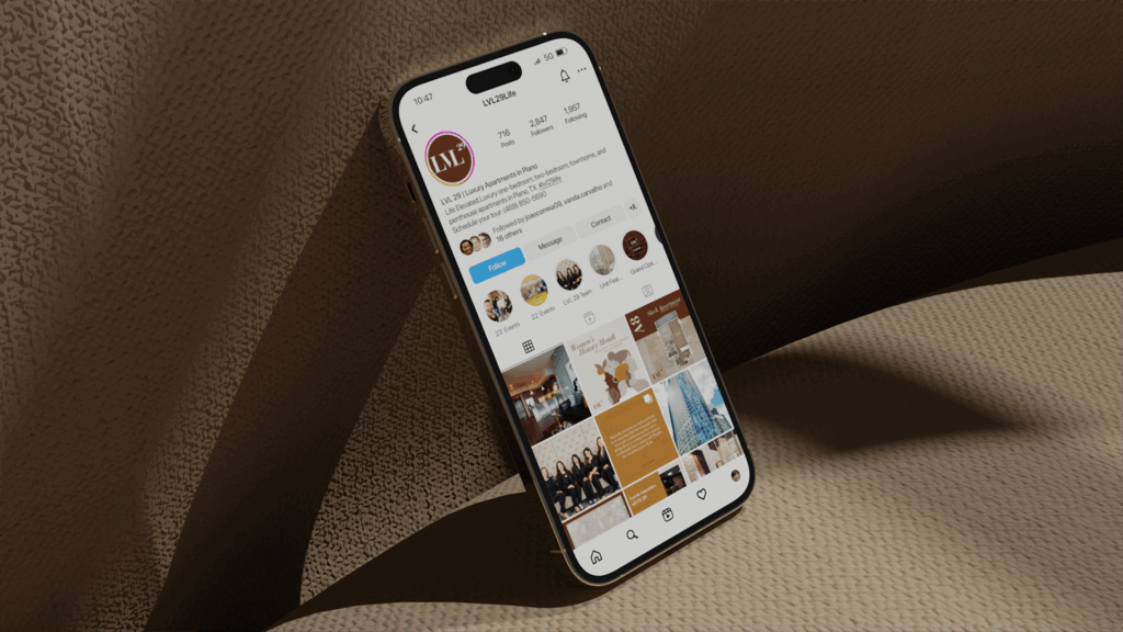 Mobile screen showing instagram profile