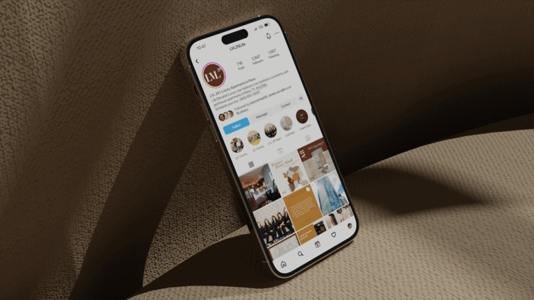 Mobile screen showing instagram profile